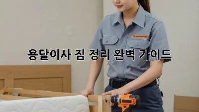 용달이사, 짐 정리 완벽 가이드!