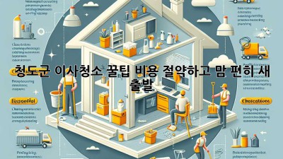 청도군 이사청소 꿀팁🍯 비용 절약하고 맘 편히 새 출발!