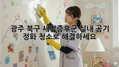 광주 북구 새집증후군? 실내 공기 정화 청소로 해결하세요!