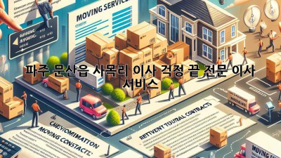 파주 문산읍 사목리 이사, 걱정 끝! 전문 이사 서비스
